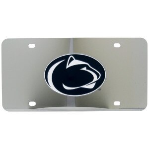 license plate die cast metal with Penn State Athletic Logo